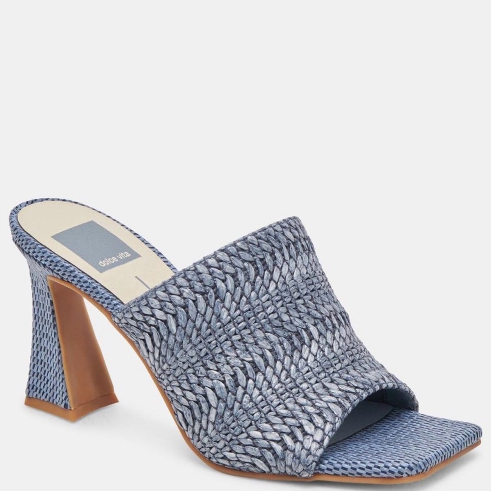 Dolce Vita Blue Textured Mules